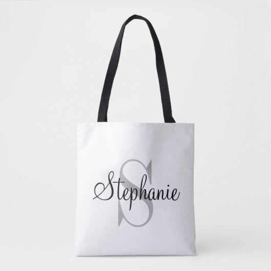 Modernes und elegantes Personalisiertes Monogramm Tasche (Vorderseite)