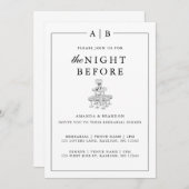 Modernes und elegantes Probe-Dinner Einladung (Vorne/Hinten)