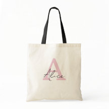 Modernes und elegantes rosa Personalisiertes Monog