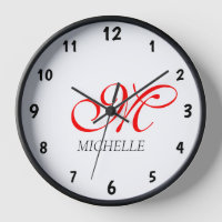 Modernes und elegantes Schwarz-Rot-Monogramm