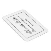 Modernes und elegantes Schwarz-Weiß-Save the Date Magnet (Rechte Seite)