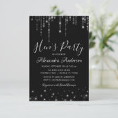 Modernes und elegantes Silver Hens Party Einladung (Stehend Vorderseite)