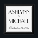 Modernes und elegantes Stildatum für Hochzeiten Magnet<br><div class="desc">Modern und elegant Stilvolles Hochzeitsdatemagnet - ein Vergnügen für die Gäste oder nutzen Sie es als Save the Date! Einfach mit Ihren eigenen Details und Farben anpassen.</div>