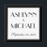 Modernes und elegantes Stildatum für Hochzeiten Magnet<br><div class="desc">Modern und elegant Stilvolles Hochzeitsdatemagnet - ein Vergnügen für die Gäste oder nutzen Sie es als Save the Date! Einfach mit Ihren eigenen Details und Farben anpassen.</div>