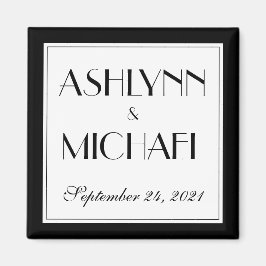 Modernes und elegantes Stildatum für Hochzeiten Magnet