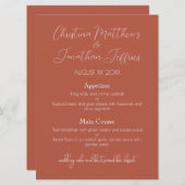 Modernes und elegantes Tessin Menükarte (Vorne/Hinten)