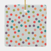 Modernes und farbenfrohe Weihnachtsfamilien Foto Keramikornament (Rückseite)