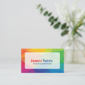 Modernes und farbenfrohes Abstrakt Visitenkarte (Stehend Vorderseite)