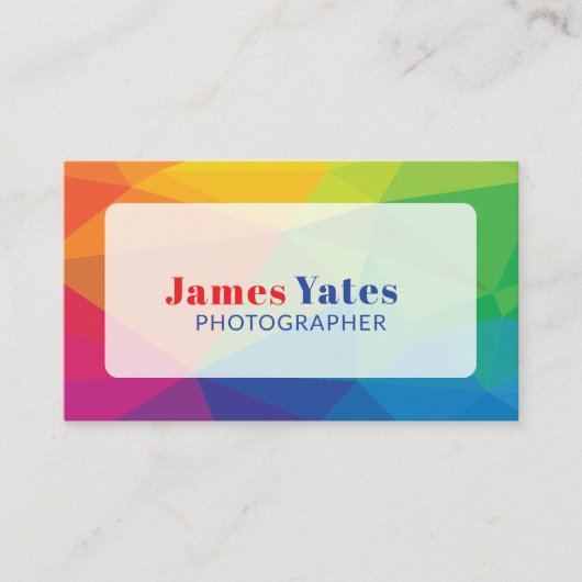 Modernes und farbenfrohes Abstrakt Visitenkarte (Vorderseite)