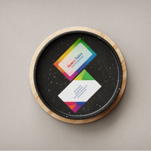 Modernes und farbenfrohes Abstrakt Visitenkarte