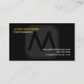 Modernes und feines Monogramm Visitenkarte (Rückseite)