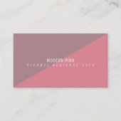 Modernes und geometrisches Minimalrosa Visitenkarte (Vorderseite)