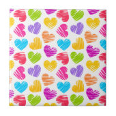 Modernes und Girly Vibranly Vidled Herts Pattern Fliese (Vorderseite)