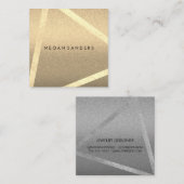 Modernes und Glamour Quadratische Visitenkarte (Vorne/Hinten)