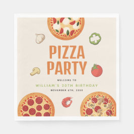 Modernes und italienisches Pizza-Party für jeden A Serviette