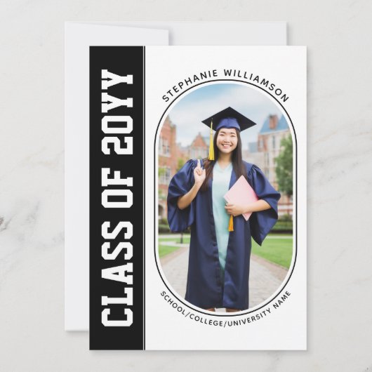 Modernes und kühnes Foto der Pharmazie School Absc Einladung (Rückseite)