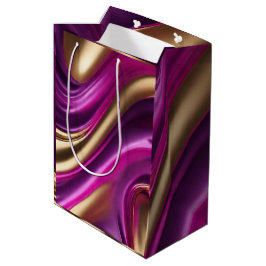 Modernes und Lila Rosa und Gold- Mittlere Geschenktüte