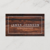 MODERNES UND MINIMAL DUNKES HOLZ - BAU VISITENKARTE (Vorderseite)