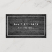 MODERNES UND MINIMAL DUNKES HOLZ - BAU VISITENKARTE (Vorderseite)