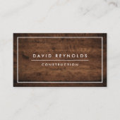 MODERNES UND MINIMAL DUNKES HOLZ - BAU VISITENKARTE (Vorderseite)