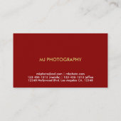 Modernes und minimales berufliches Kastanienbraun Visitenkarte (Rückseite)