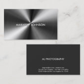 Modernes und minimales berufliches metallisches visitenkarte (Vorne/Hinten)