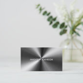 Modernes und minimales berufliches metallisches visitenkarte (Stehend Vorderseite)