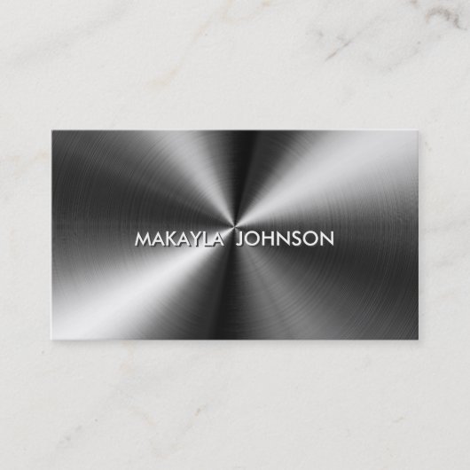Modernes und minimales berufliches metallisches visitenkarte (Vorderseite)