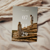 Modernes und minimales, kühnes Foto Hochzeitsfeier Ankündigung