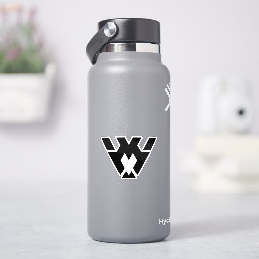 Modernes und minimales Letter W Monogramm Aufkleber (HydroFlask)