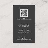 Modernes und minimales perforiertes ledernes visitenkarte (Rückseite)