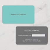 Modernes und minimales Rotkehlchen-Ei-blauer Terminkarte (Vorne/Hinten)