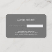 Modernes und minimales Rotkehlchen-Ei-blauer Terminkarte (Rückseite)