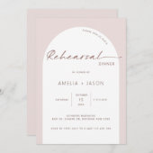 Modernes und minimalistisches Abendessen in der Pr Einladung (Vorne/Hinten)