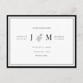 Modernes und minimalistisches Blattwerk Save the D Postkarte (Vorderseite)