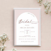 Modernes und minimalistisches Brautessen Einladung