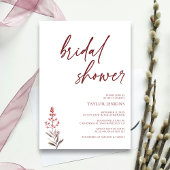 Modernes und Minimalistisches Brautparty mit Blüte Einladung