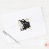 Modernes und Minimalistisches Dankeschön für Hochz Quadratischer Aufkleber (Umschlag)