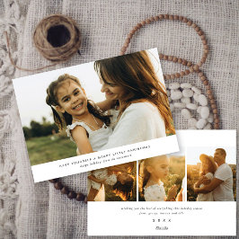 Modernes und Minimalistisches Editorstil 4 Foto Feiertagskarte