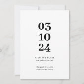 Modernes und minimalistisches Foto Save the Date Einladung (Vorderseite)