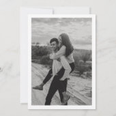 Modernes und minimalistisches Foto Save the Date Einladung (Rückseite)