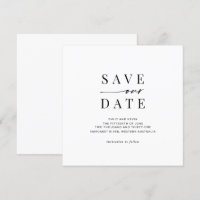 Modernes und minimalistisches Quadrat Save the Dat