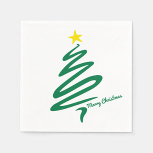 Modernes und Minimalistisches Weihnachtsbaum Swoos Serviette