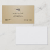 Modernes und Monogramm Visitenkarte (Vorne/Hinten)