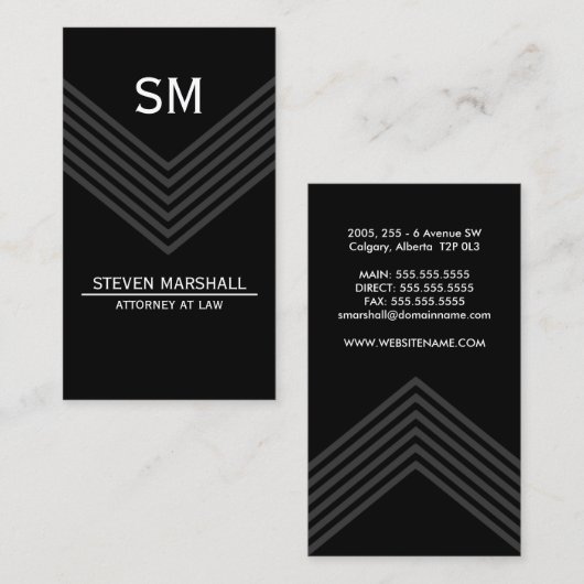 Modernes und mutiges Grau Visitenkarte (Vorne/Hinten)