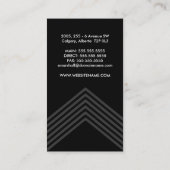 Modernes und mutiges Grau Visitenkarte (Rückseite)
