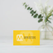 Modernes und mutiges Monogramm Visitenkarte (Stehend Vorderseite)