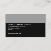 Modernes und mutiges Monogramm Visitenkarte (Rückseite)