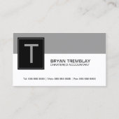 Modernes und mutiges Monogramm Visitenkarte (Vorderseite)