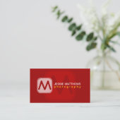 Modernes und mutiges Monogramm Visitenkarte (Stehend Vorderseite)